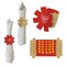 Big Dot of Happiness Lunar New Year - Paper Napkin Holder - Napkin Rings - Set of 24
